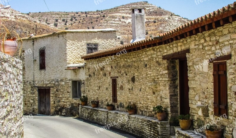 Cyprus Ayia Anna Village Street Houses