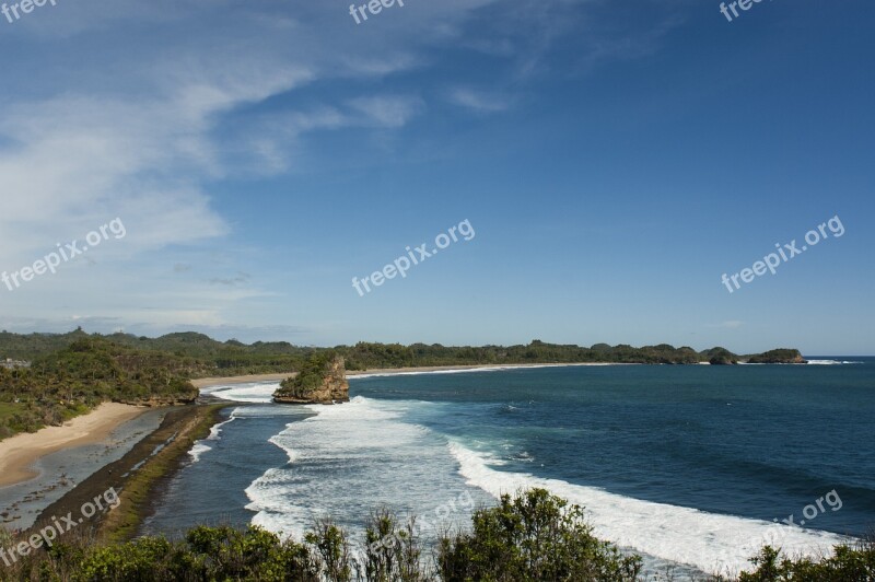 Tropic Beach Shore Sea Ocean