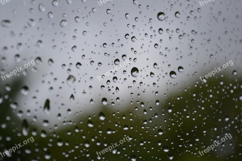 Rain Raindrops Drops Rhombus Window