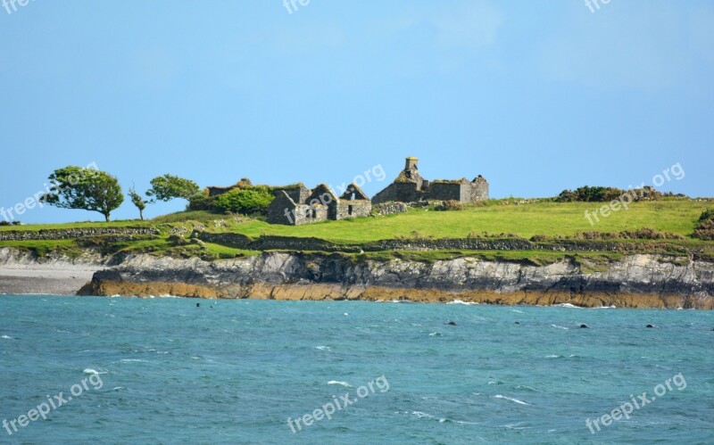 Coast Bay Ruin Abandoned Building Ireland