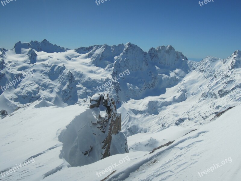 Gran Paradiso Mountains Ski Mountaineering Alps Free Photos