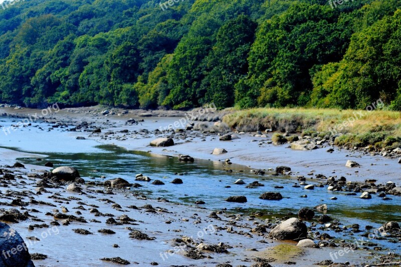 River Pebbles Rock Shore Water