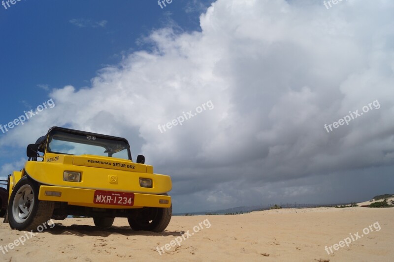 Buggy Desert Sea Dunes Clouds