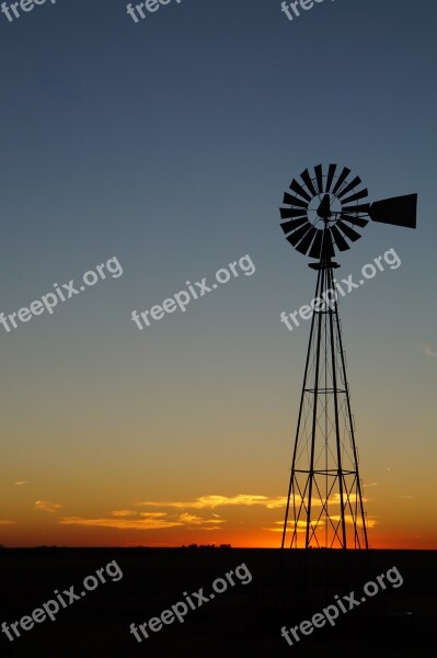 Kansas Sunset Prairie Great Plains Plains