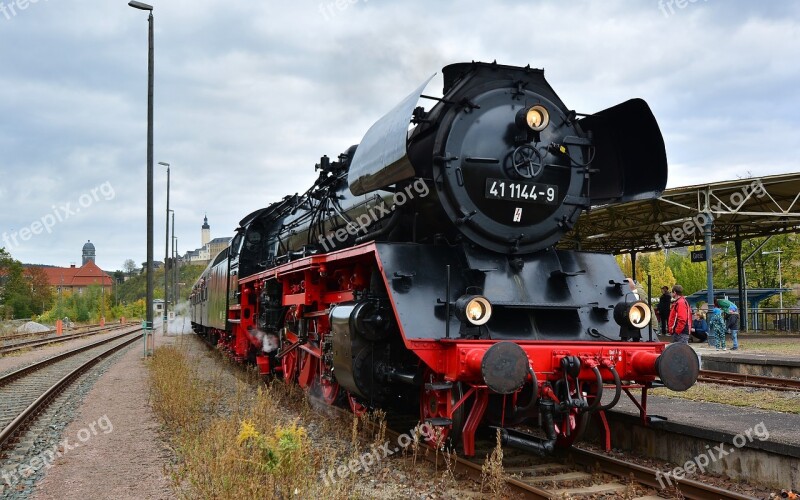 Steam Locomotive Special Crossing Railway Station Elstertal Express Free Photos