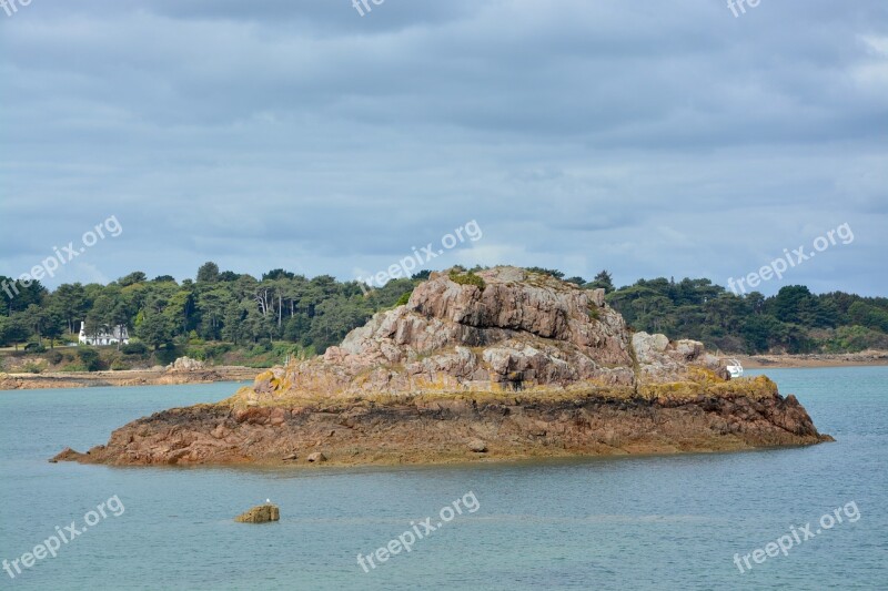 Rocks Seascape Sea Loguivy Of The Sea Side Of Armor