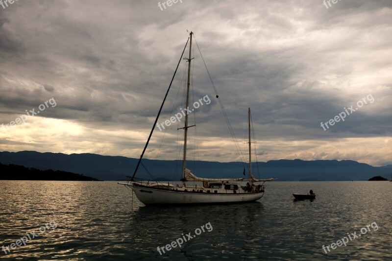 Boat End Of Afternoon Beach Nature Mar