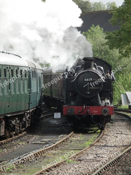 Steam Engine Railway Signals Station