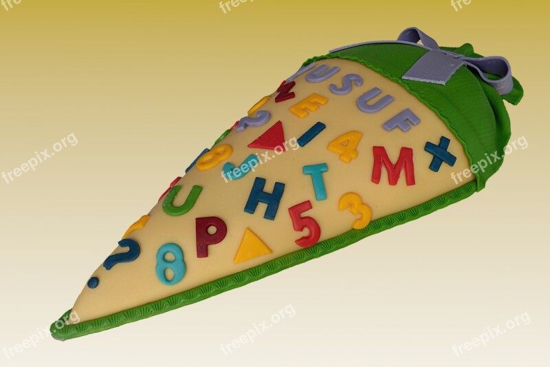 School Enrollment Cake Schultüte Letters Pay