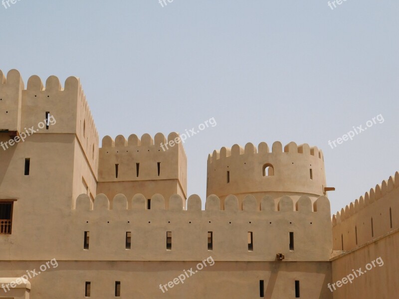 Oman Fort Travel Castle Sandcastle