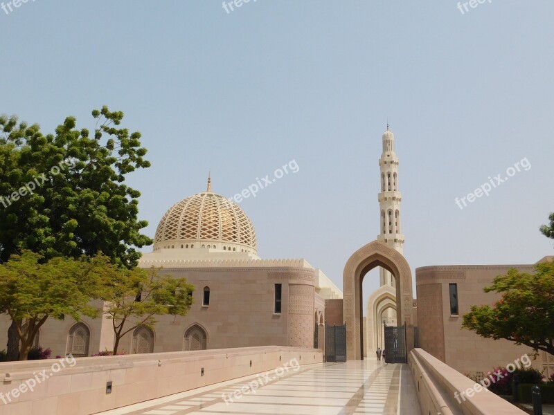 Oman Travel Mosque Muscat Sultanqaboos