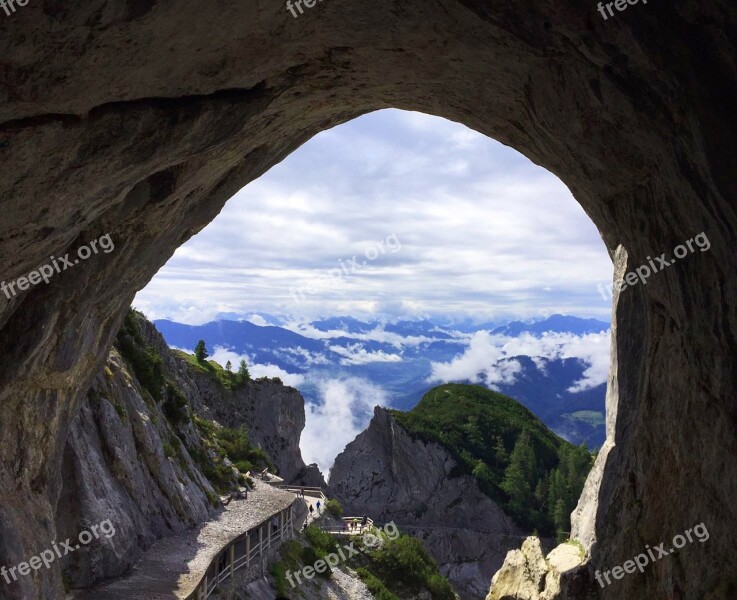 Ice World Eisriesenwelt Mountains View Alpine