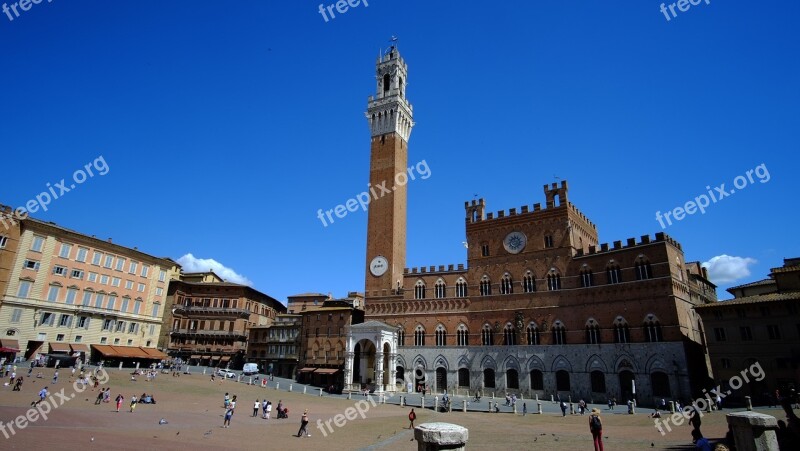 Siena Square Of The Field Tuscany Architecture Renaissance