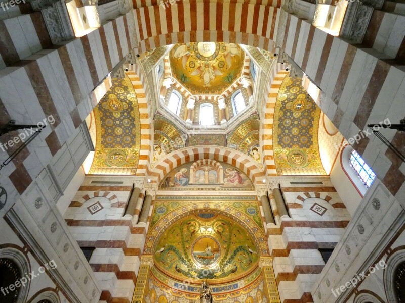 Marseille Notre-dame-de-la-garde Good Parent Basilica Mosaic