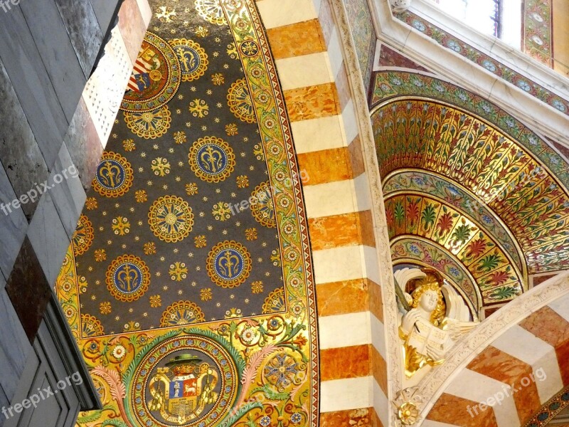 Marseille Basilica Notre-dame-de-la-garde Architecture Vaults