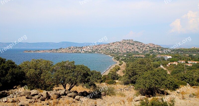 Molivos Lesbos Greece City Island