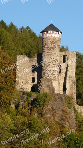 Castle Hall Steinbach-hallenberg Autumn Free Photos