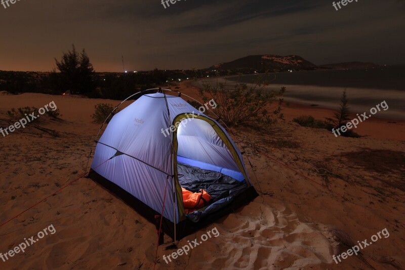 Beach Camping Tent Free Photos