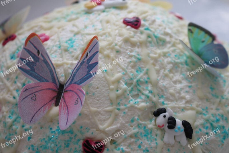 Cake Birthday Cake Butterfly Bake Free Photos