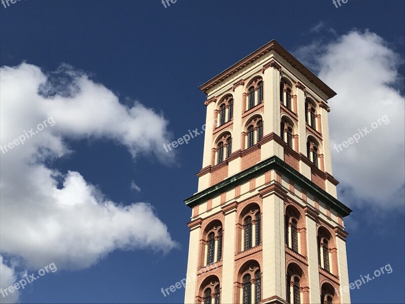 Dessau Tower Museum Sky Clouds