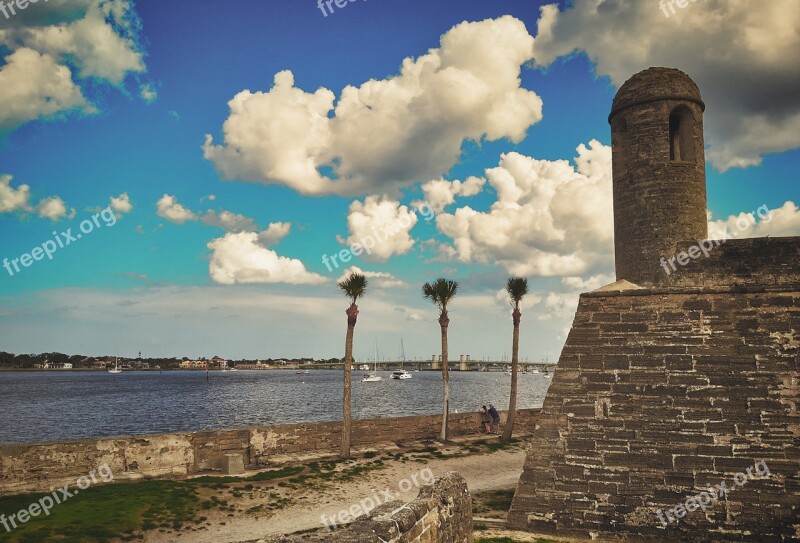 St Augustine Fortress Usa Florida Landscape