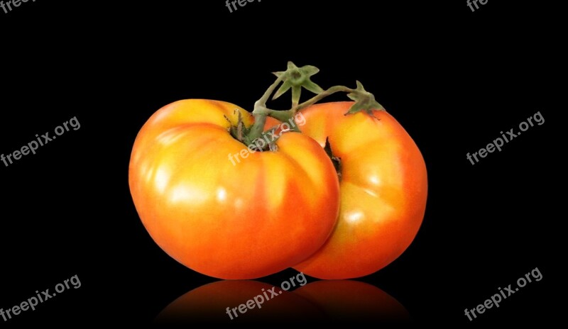 Tomato Food Nutrition Black Background Red