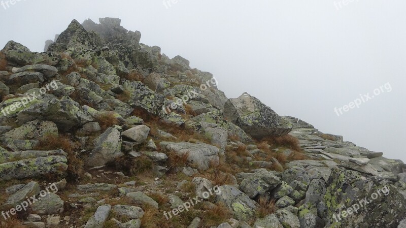 Tatry The Fog Mountains Blurry Trail