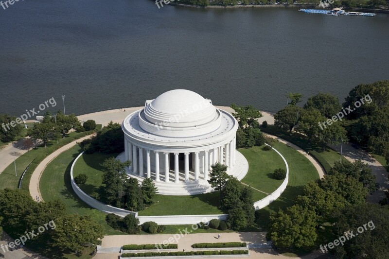 Jefferson Memorial Aerial Landmark Washington