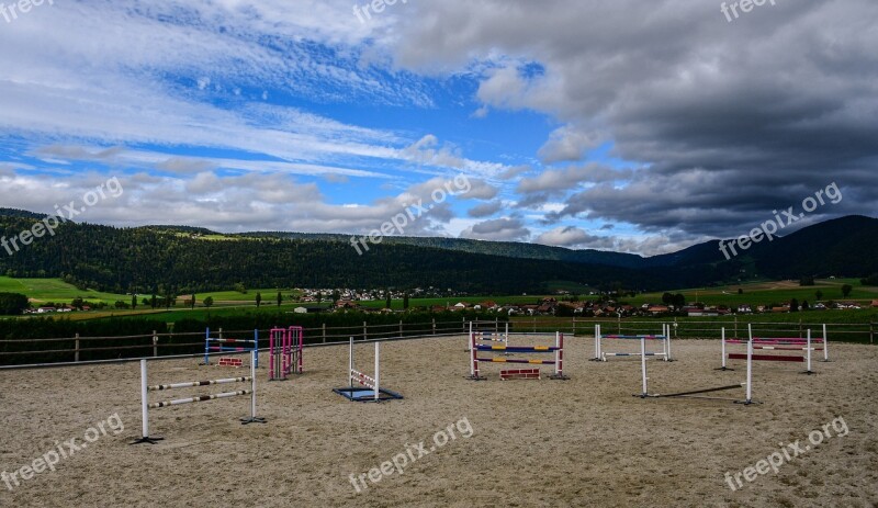 Landscape Jump Equestrian Farm Stable