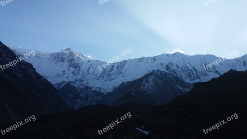 Mountain Himalayas Nepal Free Photos