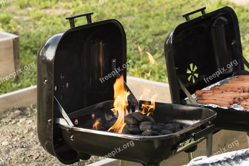 Barbecue Grill Outdoors Baltimore Fire