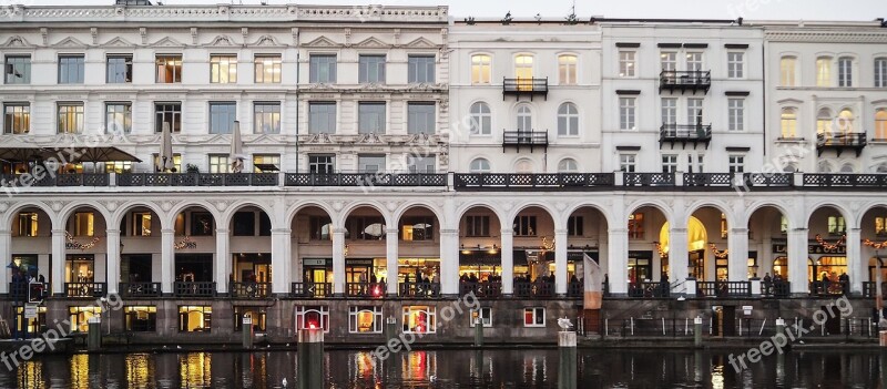 Alsterarkaden Hamburg Shopping Shops Building