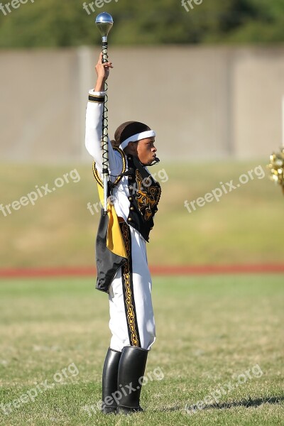 Drum Major Band Leader Football Game Marching Band Marching