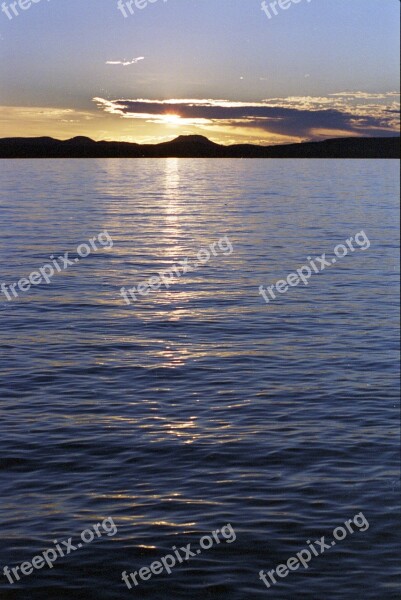 Lake Balaton Hungary Sunset Water