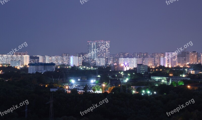 Night City City Lights Night Lights Street Night View