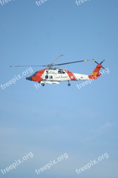 Helicopter Coast Guard Rescue Military Free Photos