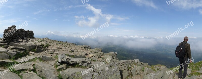 Mountains Babia Top Landscape Beskids Clouds