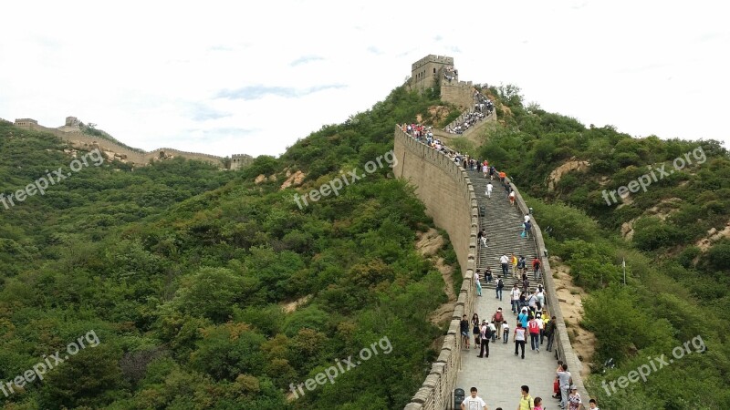 People's Republic Of China The Great Wall Of China Beijing Free Photos