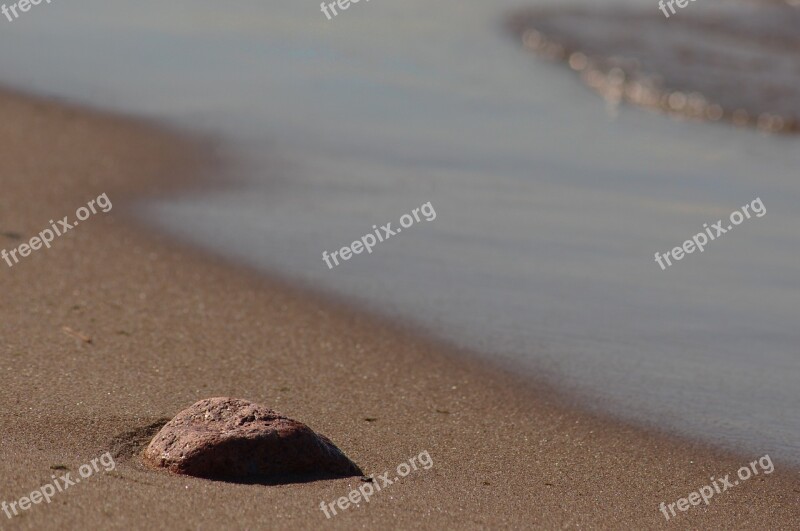 Sand Water Beach Stones Stone