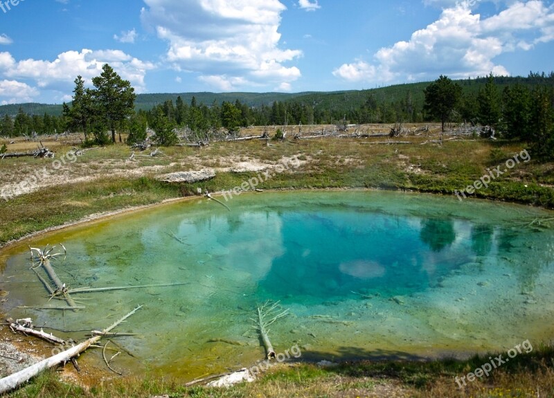 Yellowstone Wyoming National Park Landscape