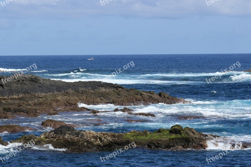 Ocean Atlantic Rocks The Coast The Waves