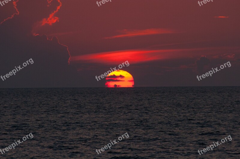 Horizon Sunset India Rocks Beach Fl