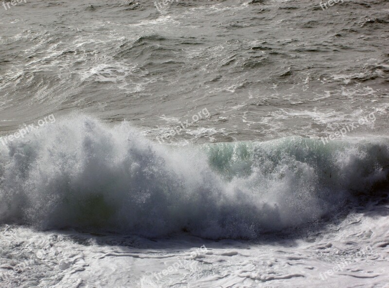 Waves Swell Scum Maritime Landscape Seascape