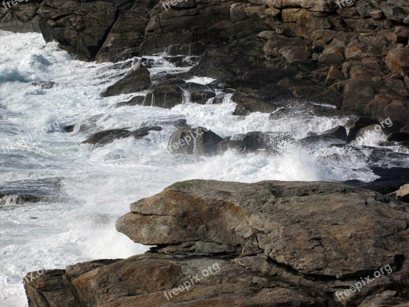 Sea Side Wild Coast Ocean Brittany