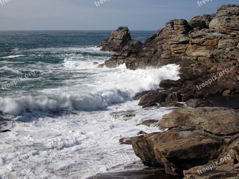 Sea Side Wild Coast Ocean Brittany