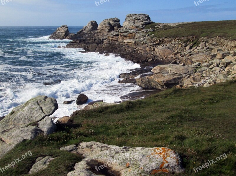 Sea Side Wild Coast Ocean Brittany