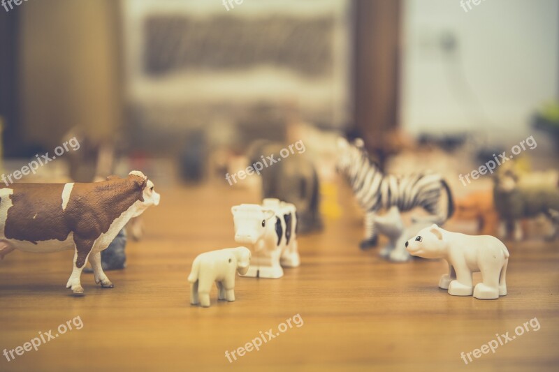 Child Toys Animals Cow Farm