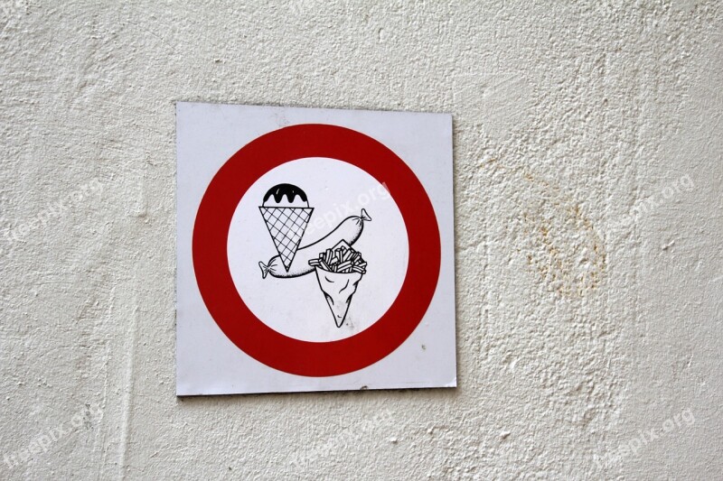 Prohibitory Ice Sausage French Free Photos