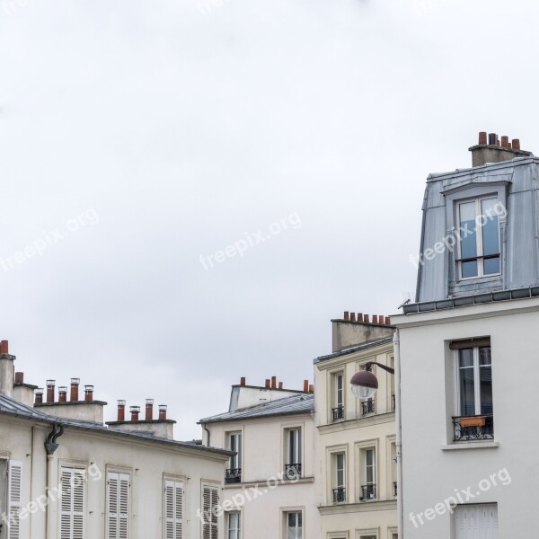 Paris Roofs Architecture View Of Height Urban