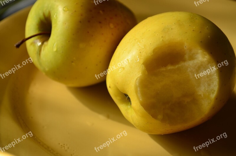 Food Fruit Apple Plate Dessert